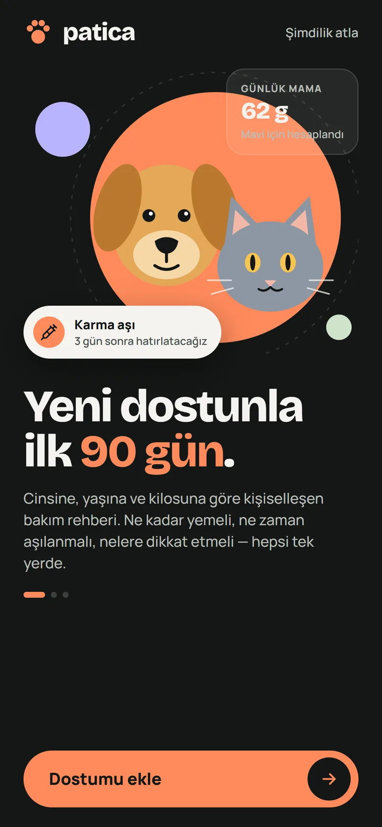 Karşılama ekranı
